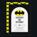 Batman Shield Kids Birthday Invitation<br><div class="desc">Get ready for an epic celebration with this customizable Batman Shield Kids Birthday Invitation! Featuring the iconic Batman shield logo and bold, dynamic text, this invitation sets the stage for an unforgettable superhero party. Personalize it with your event details to create a unique and exciting invitation for your little hero’s...</div>