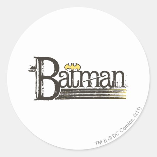 Batman Showtime Letters Classic Round Sticker