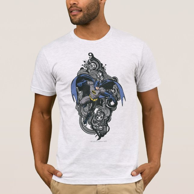 Batman Skulls/Ink Doodle 2 T-Shirt (Front)