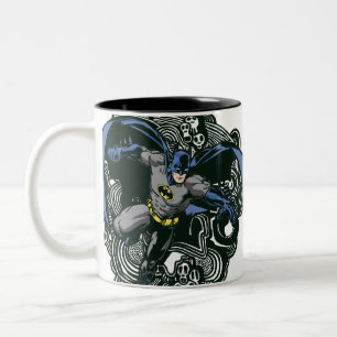 Batman Skulls/Ink Doodle 2 Two-Tone Coffee Mug