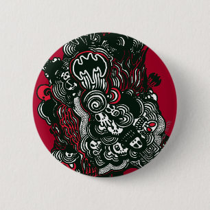 Batman Skulls/Ink Doodle Pinback Button