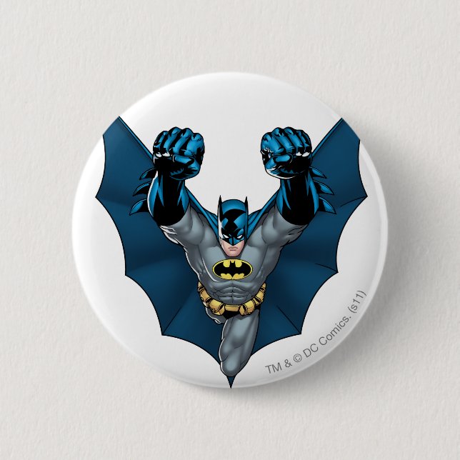 Batman Stands Pinback Button (Front)