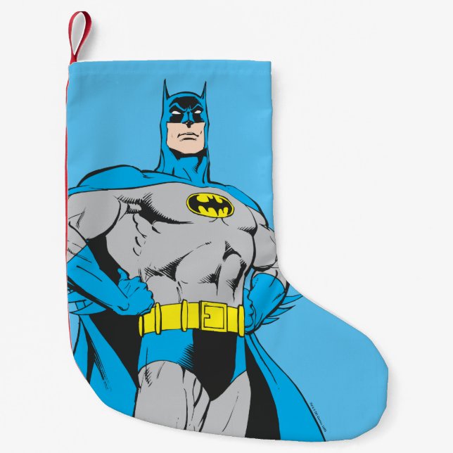 Batman Stands Small Christmas Stocking (Front)