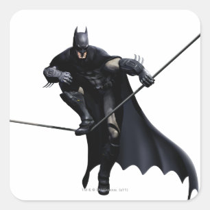Batman Stepping On Line Square Sticker