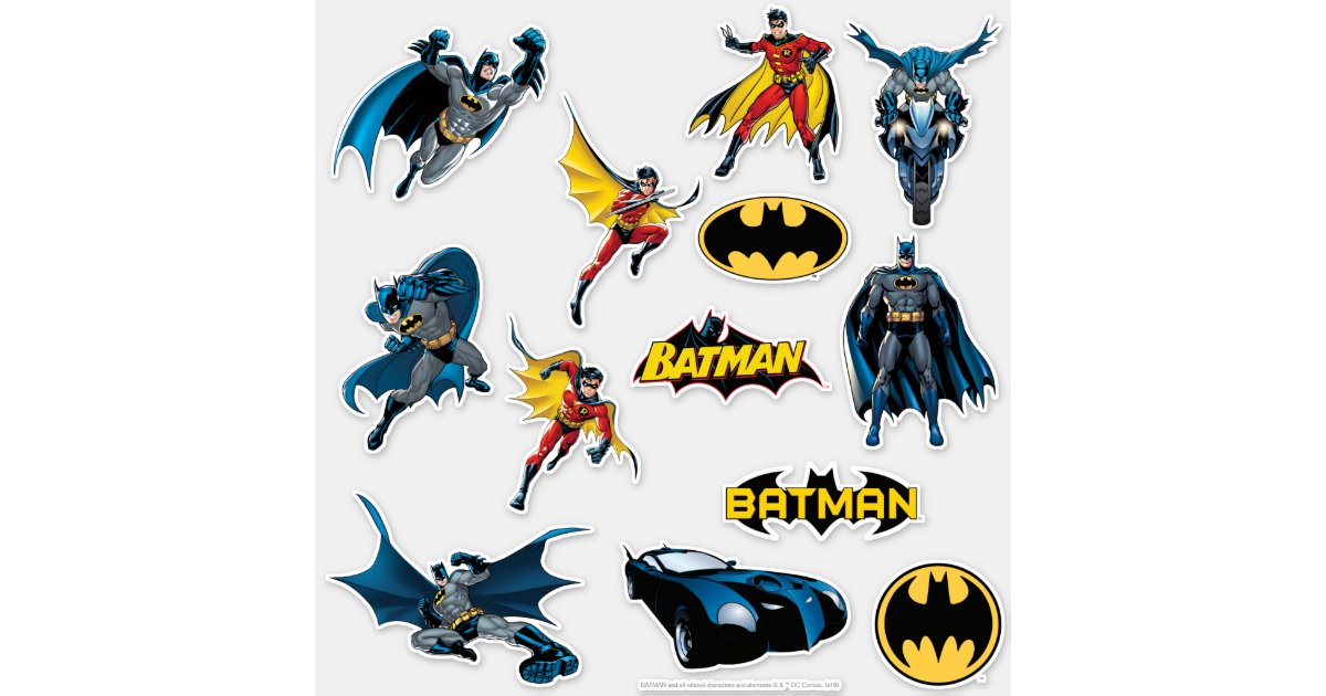 club replica Boekhouding Batman Sticker Set | Zazzle