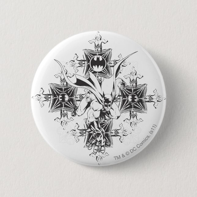 Batman Street Design Button (Front)
