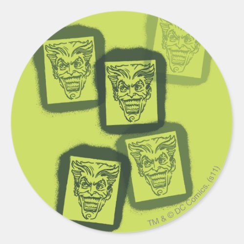 Batman Street Heroes _ 6 _ Joker Green Stamps Classic Round Sticker