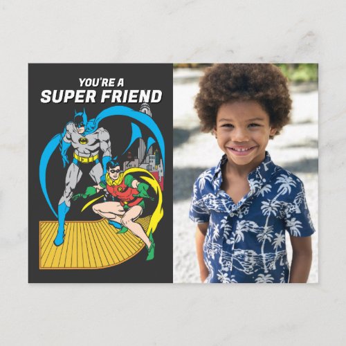 Batman Super Friend  Valentines Day Postcard