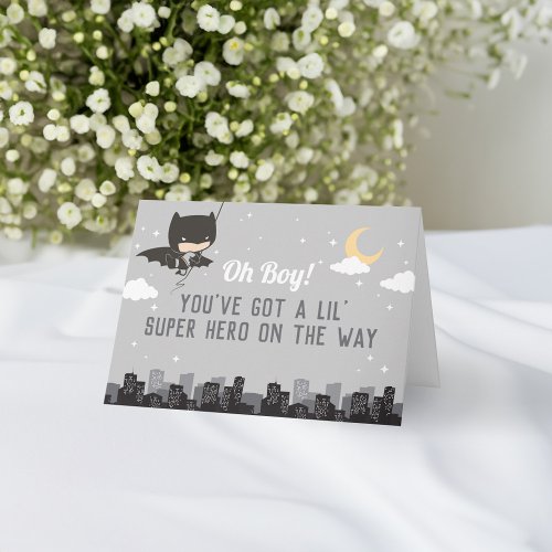 Batman Super Hero Baby Shower Card