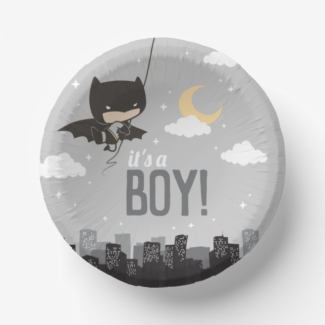 Batman Super Hero Baby Shower Paper Bowls (Front)