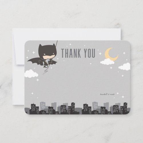 Batman Super Hero Baby Shower Thank You Invitation