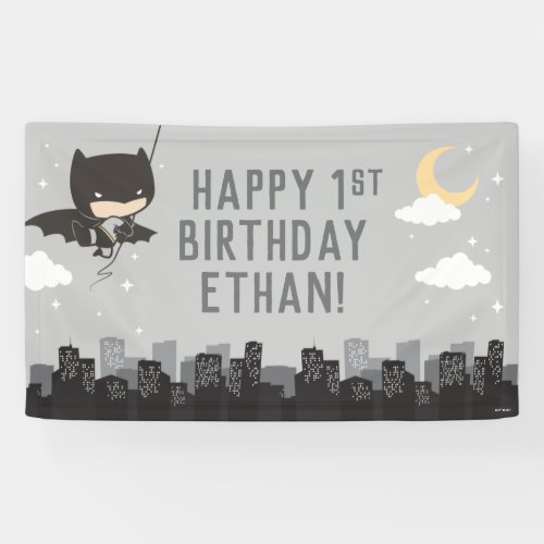 Batman Super Hero First Birthday Banner