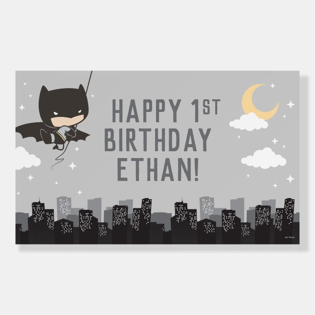 Batman Super Hero First Birthday Foam Board (Front)