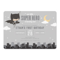 Batman Super Hero First Birthday Invitation