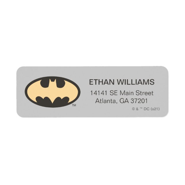 Batman Super Hero First Birthday Label (Front)