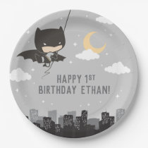 Batman Super Hero First Birthday Paper Plate