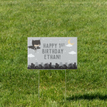 Batman Super Hero First Birthday Sign