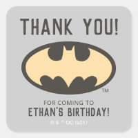 Batman Super Hero First Birthday - Thank You