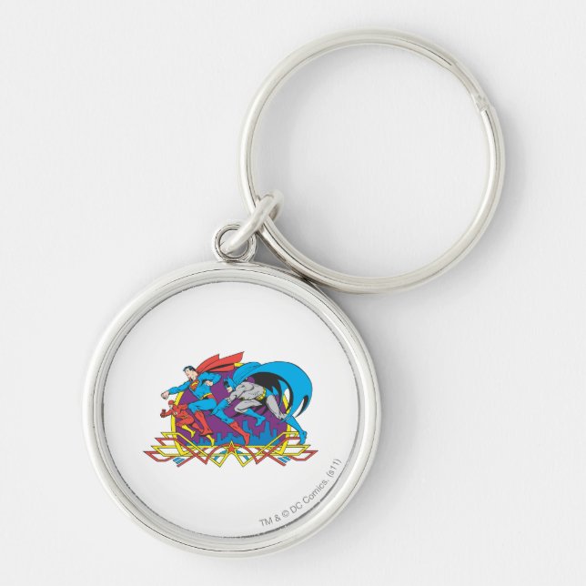 Batman + Superman + Flash Keychain (Front)