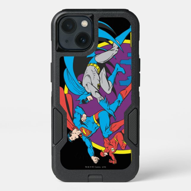 Batman + Superman + Flash Otterbox iPhone Case (Back)