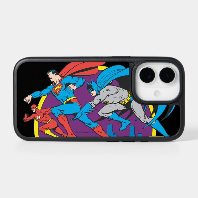 Batman + Superman + Flash Otterbox iPhone Case (Back Horizontal)