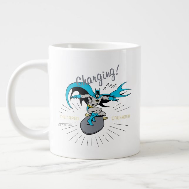 Batman Surfing - Charging! Giant Coffee Mug (Left)