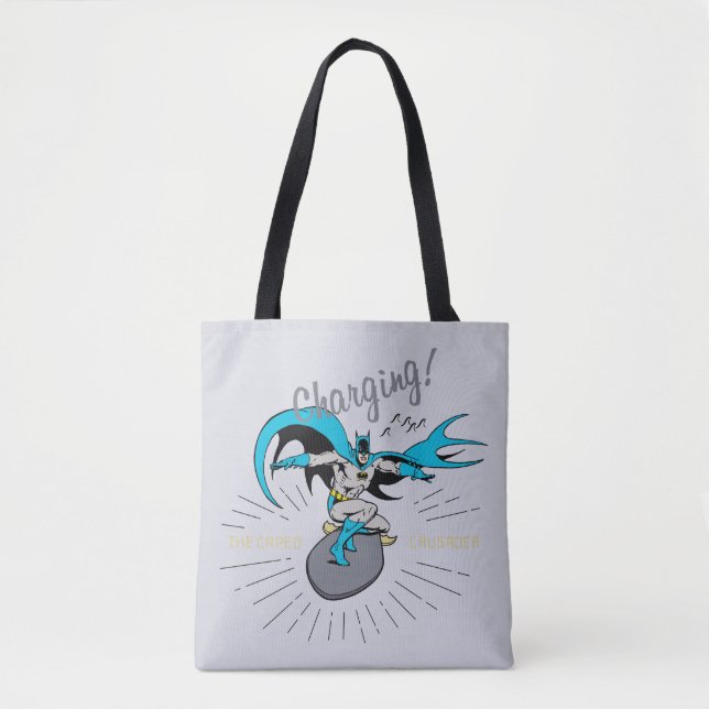 Batman Surfing - Charging! Tote Bag (Front)