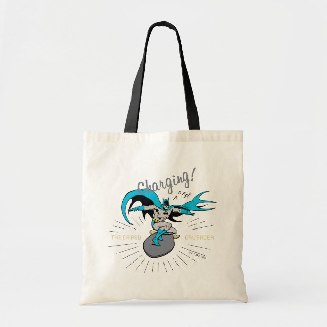 Batman Surfing - Charging! Tote Bag (Front)