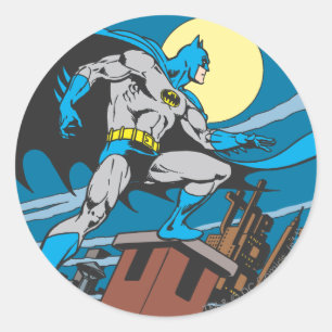Batman Surveys City Classic Round Sticker