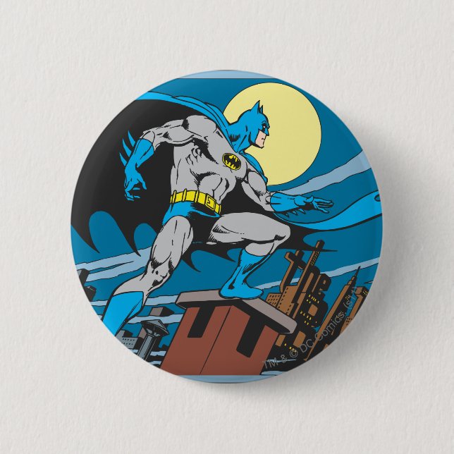 Batman Surveys City Pinback Button (Front)