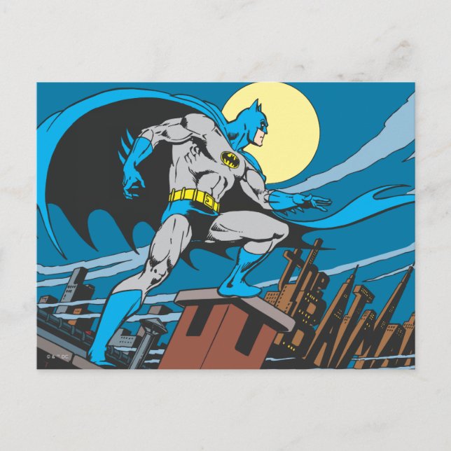Batman Surveys City Postcard (Front)