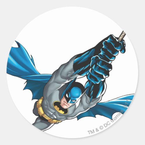 Batman Swings from Rope Classic Round Sticker