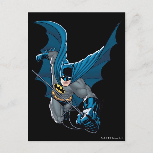 Batman swings from rope postcard (Front)