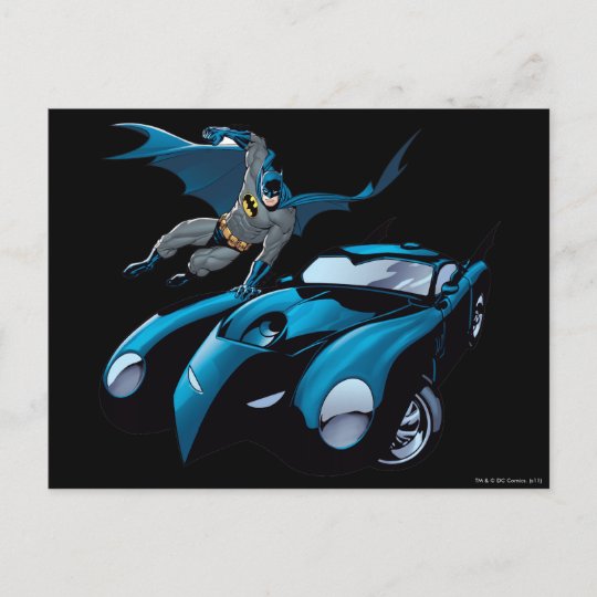 Batman Swings Over Postcard | Zazzle.com