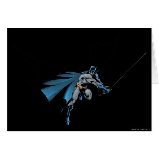 Batman swings with rope cards (Front Horizontal)