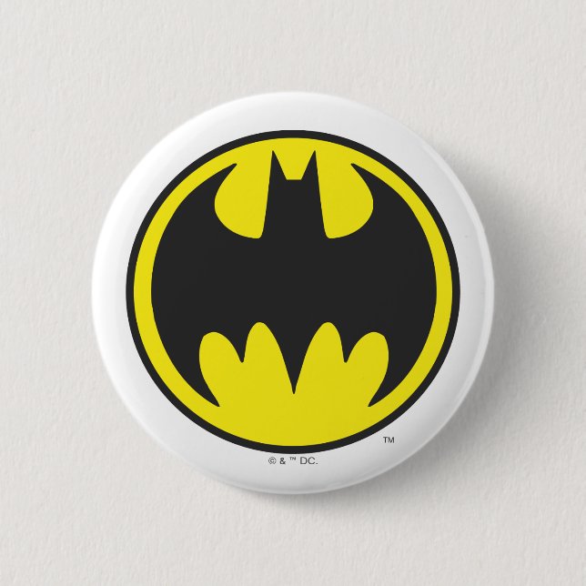 Batman Symbol | Bat Circle Logo Pinback Button (Front)