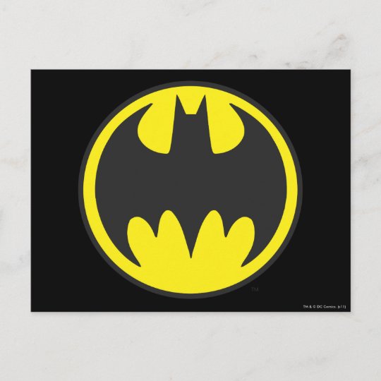 Batman Symbol | Bat Circle Logo Postcard | Zazzle.com