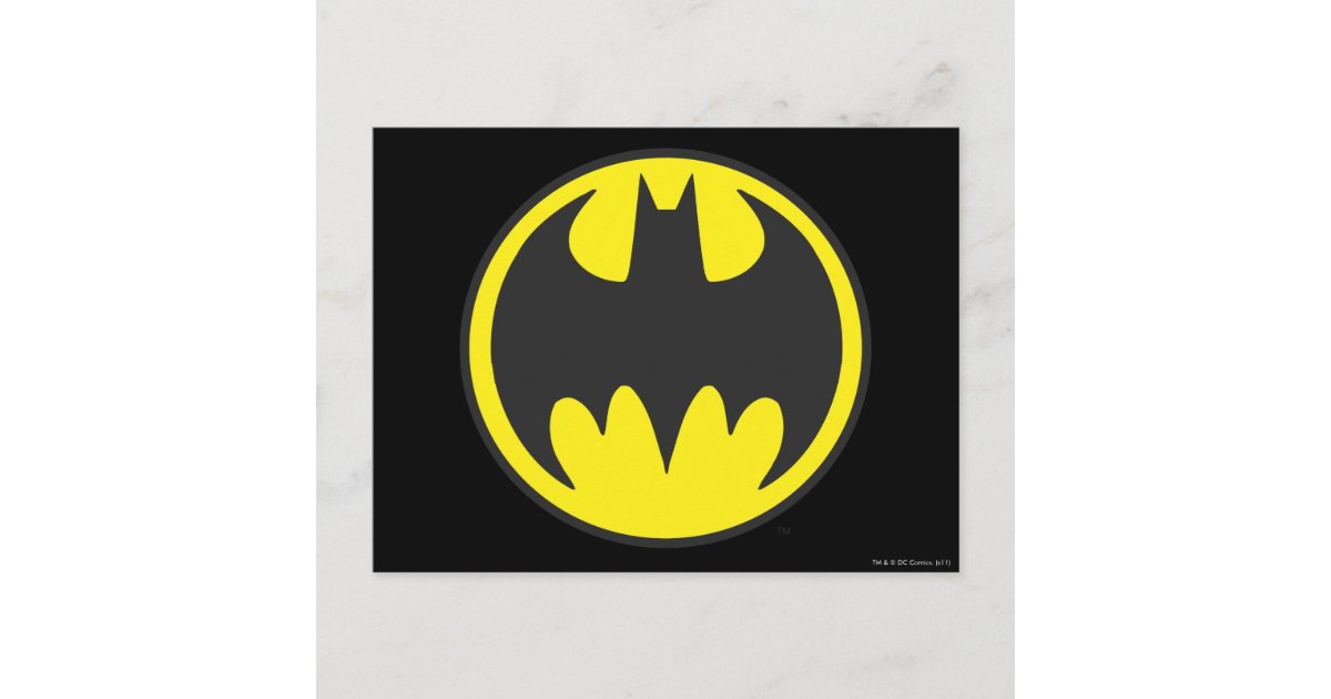Batman Symbol | Bat Circle Logo Postcard | Zazzle