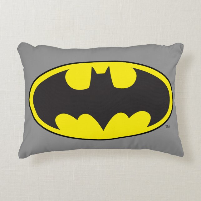 Batman Symbol | Bat Oval Logo Accent Pillow (Front)