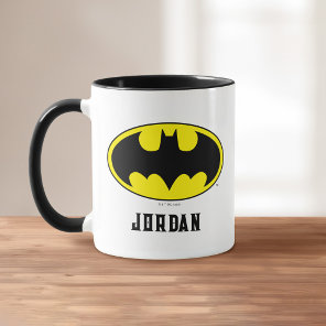 Batman Symbol | Bat Oval Logo | Add Your Name Mug