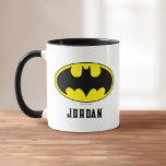 Batman Symbol | Bat Oval Logo | Add Your Name Mug at Zazzle
