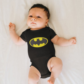 Batman Symbol | Bat Oval Logo Baby Bodysuit