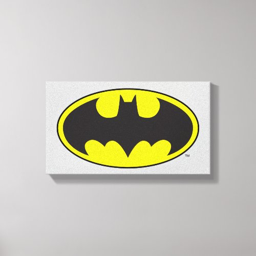 Batman Symbol  Bat Oval Logo Canvas Print