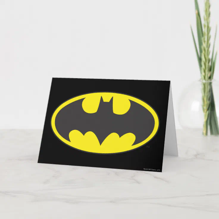 Batman Symbol | Bat Oval Logo Card | Zazzle