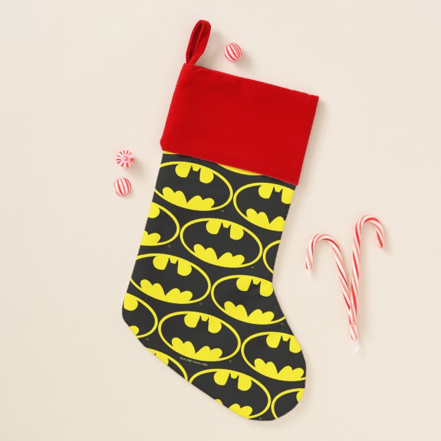 Batman Symbol | Bat Oval Logo Christmas Stocking (Front)
