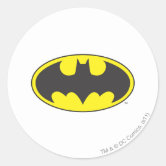 Batman Scenes - Moon Front View Classic Round Sticker, Zazzle