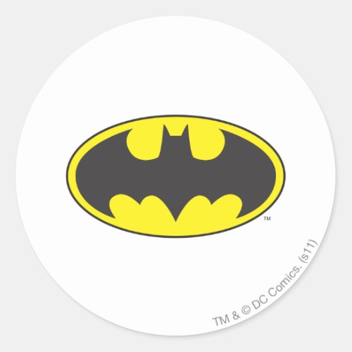 Batman Symbol  Bat Oval Logo Classic Round Sticker
