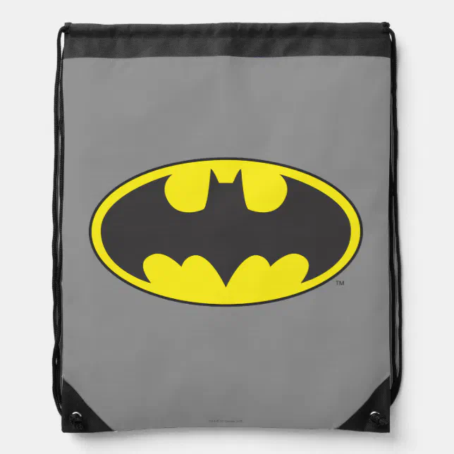 Batman Symbol | Bat Oval Logo Drawstring Bag | Zazzle