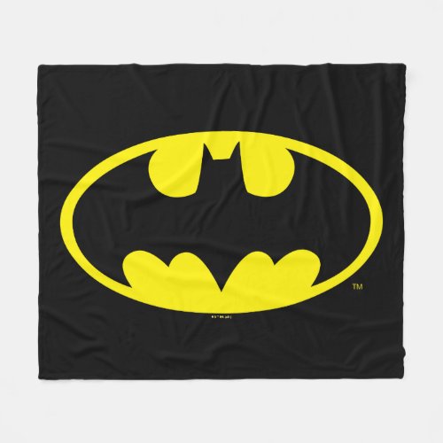 Batman Symbol  Bat Oval Logo Fleece Blanket