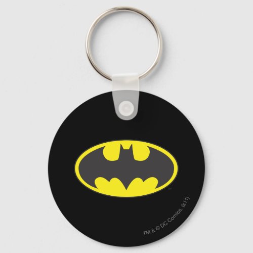 Batman Symbol  Bat Oval Logo Keychain